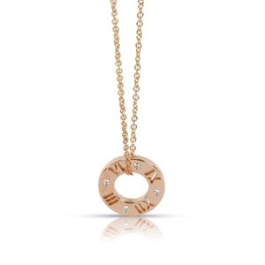 Tiffany Atlas Pierced Diamond Rose Gold Pendent